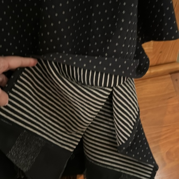 Black cotton poncho - Picture 3 of 4